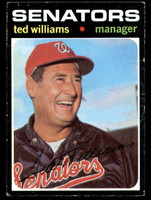 1971 Topps #380 Ted Williams MG Very Good  ID: 309127