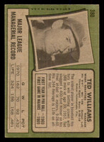 1971 Topps #380 Ted Williams MG Very Good  ID: 309127