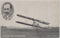 1910 E.J. Godshall The Machine Descending Orville Wright Post Card #*