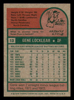 1975 Topps Mini #13 Gene Locklear Ex-Mint RC Rookie Padres  ID:311380