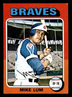 1975 Topps Mini #154 Mike Lum Ex-Mint Braves  ID:311521