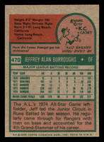 1975 Topps Mini #470 Jeff Burroughs AS Ex-Mint Rangers AS  ID:311874
