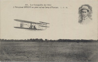 1908 Post Card #33 Wright Brothers Aviation France Real Photo Small Photo Orvalle  #*
