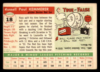 1955 Topps #18 Russ Kemmerer Very Good RC Rookie Red Sox   ID:312157