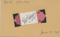 1968 Bob Hope Autographic On Ticket  #*