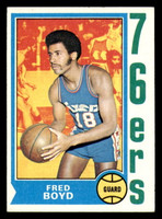 1974-75 Topps #154 Fred Boyd Ex-Mint 76ers   ID:312852