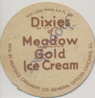 1943 Dixie Lid Bob Hope "Let's Face It" 2 3/4 inch Diameter Meadow Gold Ice Cream  #*