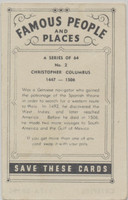 1934 Vita-Brits Crispies Australia Famous People & Places #2 C. Columbus Ex  #*