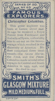 1911 F & J Smith Famous Explorers #49 Chistopher Columbus Ex  #*