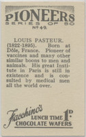 1935 Facchino Chocolate Whaffers Pioneers #49/50 Louis Pasteur Nr-Mt  #*