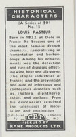 1957 Kane Historical Characters #15/50 Louis Pasteur Nr-Mt  #*