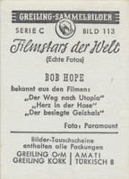 1930s Greiling Dresden, Germany Series C Film Stars Of The World #113/220 Bob Hope Nr-Mt  #*
