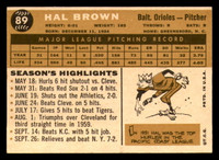 1960 Topps #89 Hal Brown Near Mint+ Orioles   ID:315001