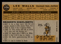 1960 Topps #506 Lee Walls Near Mint Reds   ID:315313