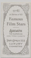 1934 Famous Film Stars Ardath Tobacco Co Ltd London #41/50 Gary Grant Ex++  #*