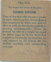 1933 R128-2 Series Of 48 Westerns #216 Daniel Boone  #*