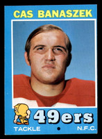1971 Topps #52 Cas Banaszek Miscut RC Rookie 49ers   ID:317196