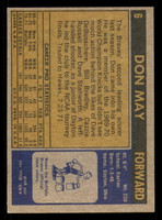 1971-72 Topps #6 Don May DP Ex-Mint Hawks DP    ID:317504