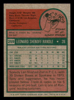 1975 Topps Mini #259 Len Randle Excellent Rangers    ID:317839