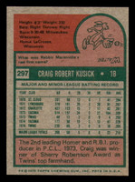 1975 Topps Mini #297 Craig Kusick Ex-Mint RC Rookie Twins  ID:317877