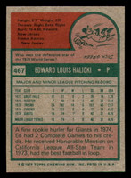 1975 Topps Mini #467 Ed Halicki Ex-Mint RC Rookie Giants  ID:318047