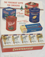 1950's Chesterfield Cigarettes Cartoon Insert Die Cut Glossy Insert  #*