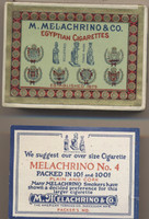 1910 M. MELACHRINO & CO. EGYPTIAN CIGARETTES WITH 4 CIGARETTES  #*