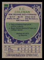 1975-76 Topps #163 E.C. Coleman Near Mint+ Jazz   ID:319334