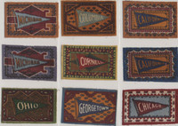 1912-1915 B51-1 College Pennants No Fringe Set 18 Have 9 Different W/ 2 Color Variations Total 11  #*