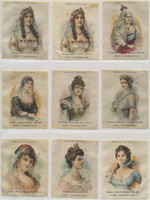 1910 S-75 Famous Queens Set 15 + 2 Variations 2 X 3 1/4 Inches  #*