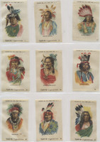 1910 S-67 INDIANS CHIEFS (SINGLES) LOT OF (33) 2 X 3 INCHES  #*