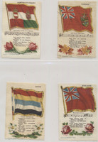 1910 S-40 NATIONAL FLAGS, SONG, & FLOWERS (SMALL 2 3/4 BY 4 INCHES) LOT OF 14   #*