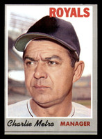 1970 Topps #16 Charlie Metro Manager Near Mint RC Rookie Royals Manage  