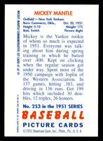 1996 Topps Mantle Inserts #1 Mickey Mantle 1951 Bowman NM-Mint 