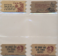 1960 Real Wooden Plaks Or Valentines Wooden Plaks  Lot 18 + 2 Dups  #*