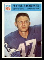 1966 Philadelphia #74 Wayne Rasmussen Ex-Mint Lions  ID:321647