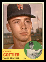 1963 Topps #219 Chuck Cottier Ex-Mint Senators    ID:322387