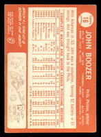 1964 Topps #16 John Boozer Very Good Phillies    ID:322919