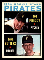 1964 Topps #74 Pirates Rookies Bob Priddy/Tom Butters Excellent RC Roo ID:323078