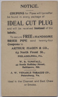 1890's N359 Venable Ideal Cut Plug Actress Type Card  #*