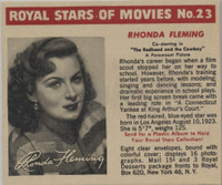 1950-1952 F219-3 Royal Desserts Royal Stars Of Movie #23 Rhonda Fleming  #*