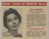 1950-1952 F219-3 Royal Desserts Royal Stars Of Movie #42 Ava Gardner  #*