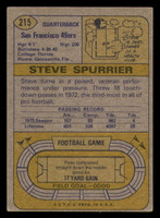 1974 Topps #215 Steve Spurrier VG-EX 