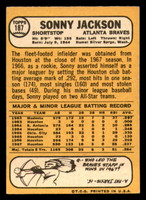 1968 Topps #187 Sonny Jackson Excellent+  ID: 330292