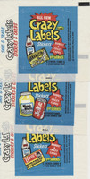 1979 Fleer Crazy Labels Stickers All 3 Variations Wrapper  #*sku34484