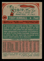 1973-74 Topps # 37 Toby Kimball Excellent+ 