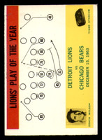 1964 Philadelphia # 70 George Wilson Lions Play of the Year Very Good  ID: 337435