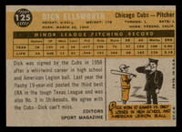 1960 Topps #125 Dick Ellsworth RS Near Mint RC Rookie 