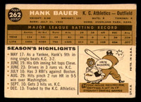 1960 Topps #262 Hank Bauer G-VG  ID: 337915