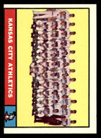 1961 Topps #297 Athletics Team Miscut Athletics    